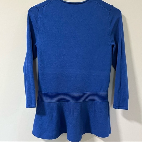 Talbots SP Blouse Long Sleeve Blue Women Flowy Hem - Picture 6 of 16
